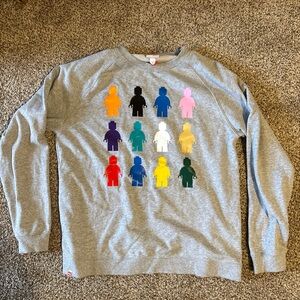 Colorful Lego Man Graphic Sweatshirt EUC size L